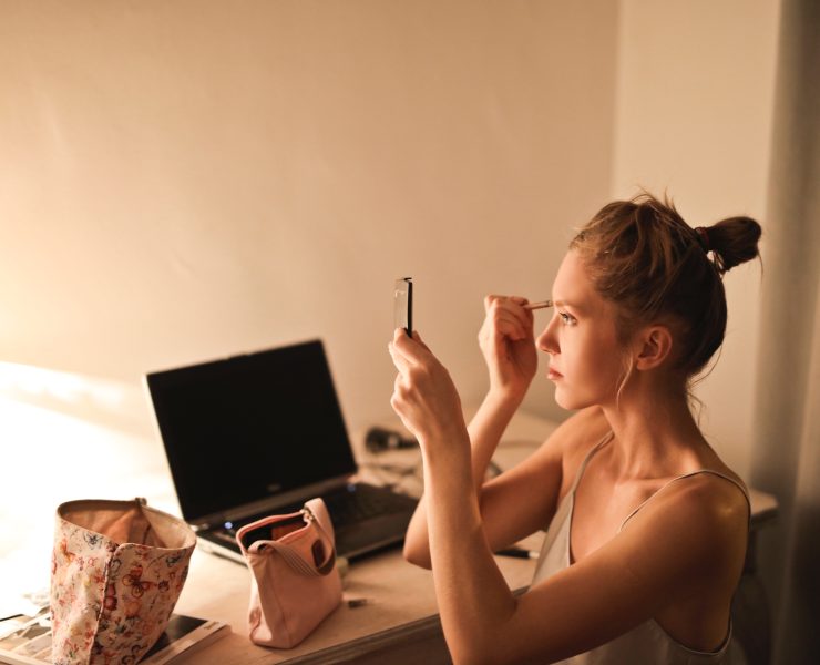 Adult Applying Beauty Makeup