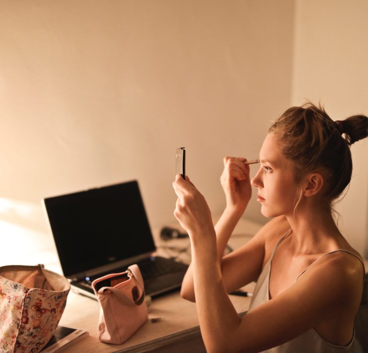 Adult Applying Beauty Makeup