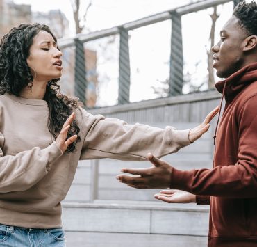 woman and man having dispute